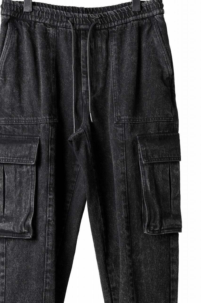 Juun.J Denim Cargo Jogger (BLACK)