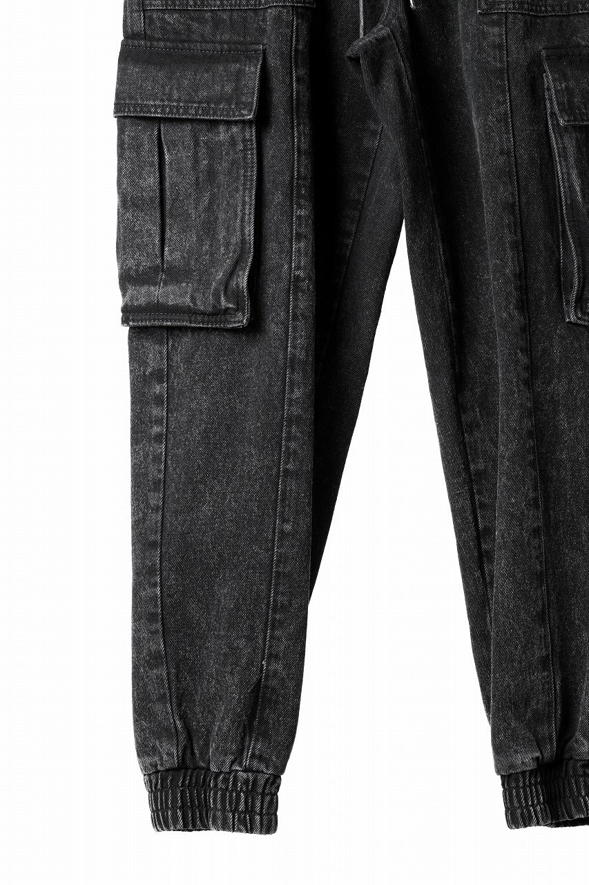 Juun.J Denim Cargo Jogger (BLACK)