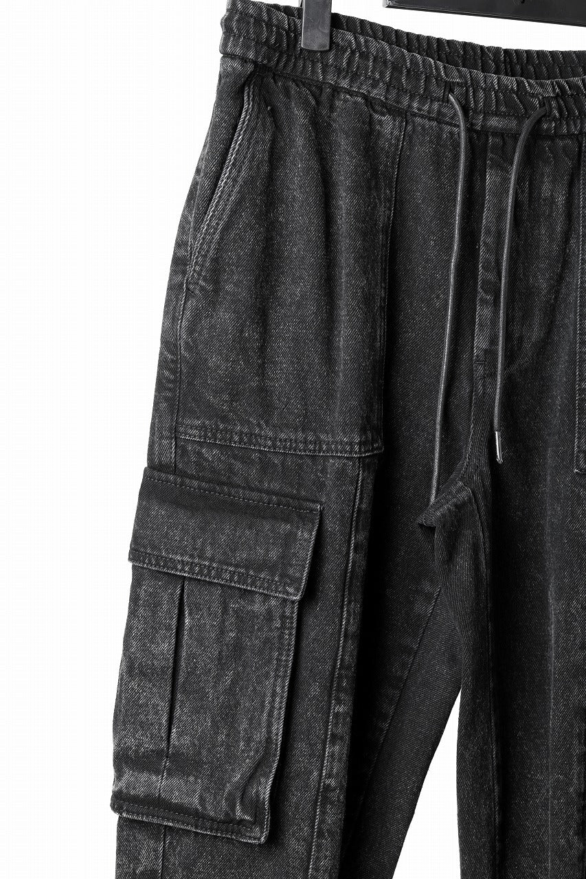 Juun.J Denim Cargo Jogger (BLACK)