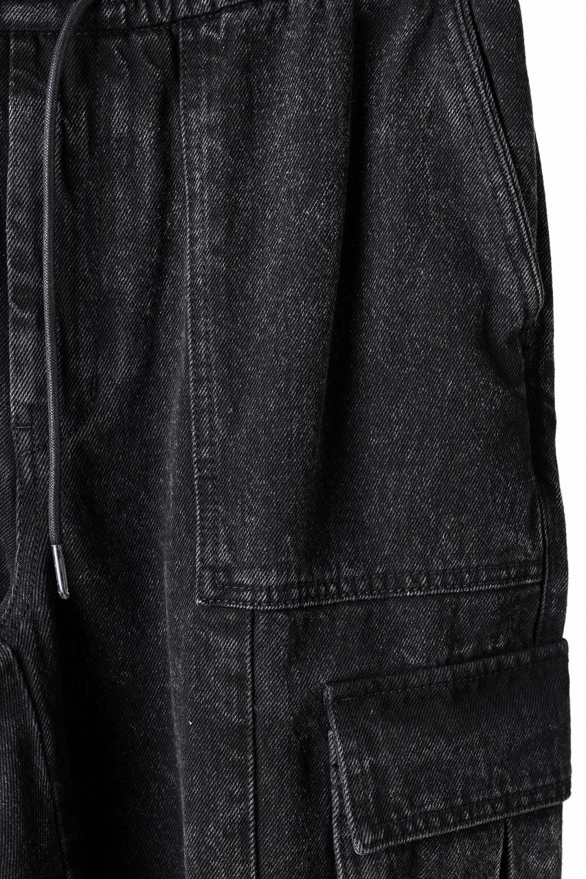 Juun.J Denim Cargo Jogger (BLACK)