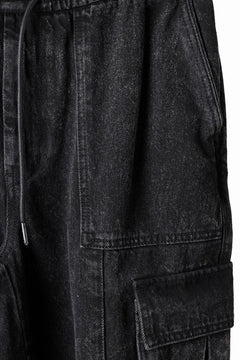 Load image into Gallery viewer, Juun.J Denim Cargo Jogger (BLACK)