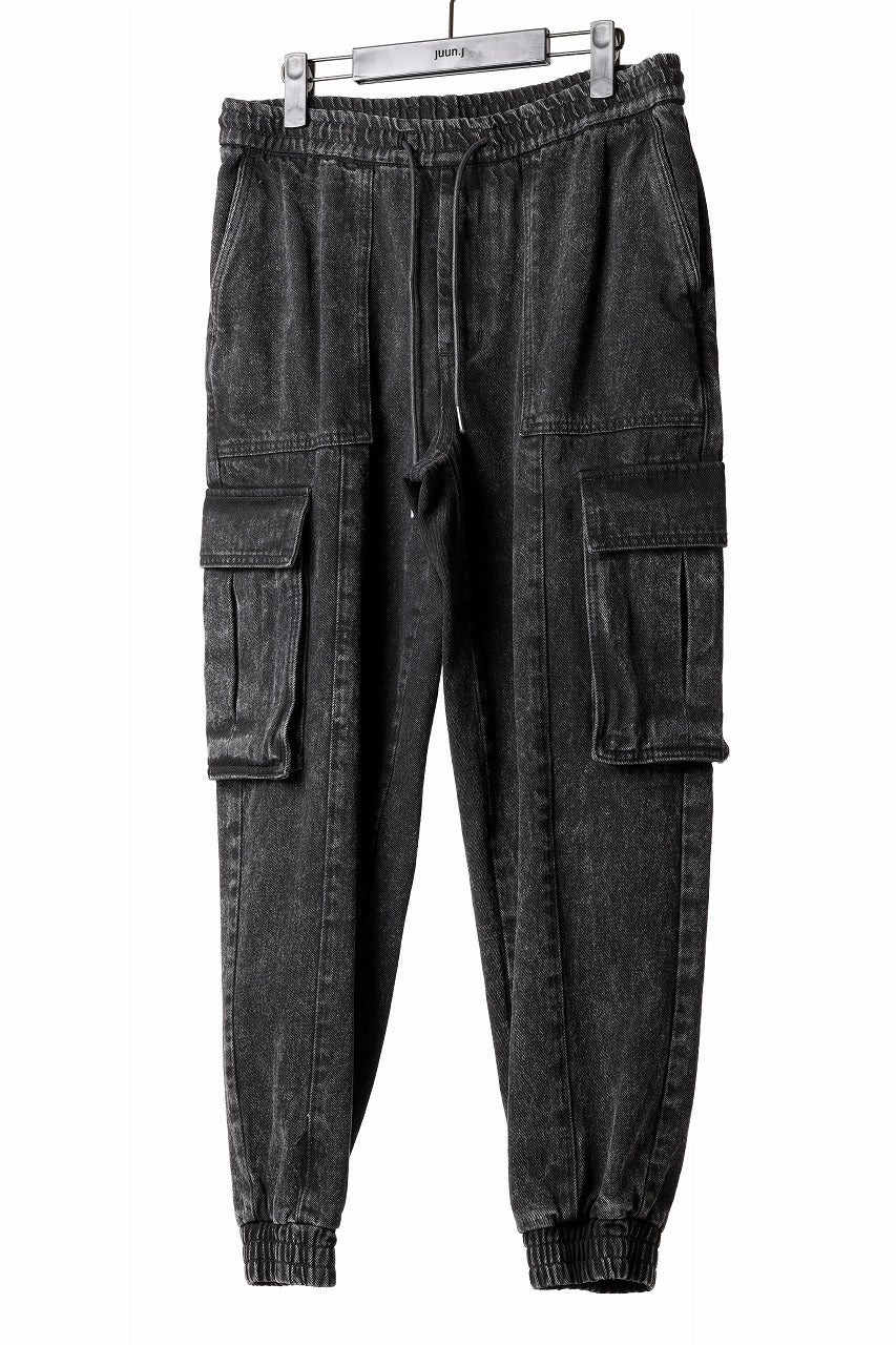 Juun.J Denim Cargo Jogger (BLACK)