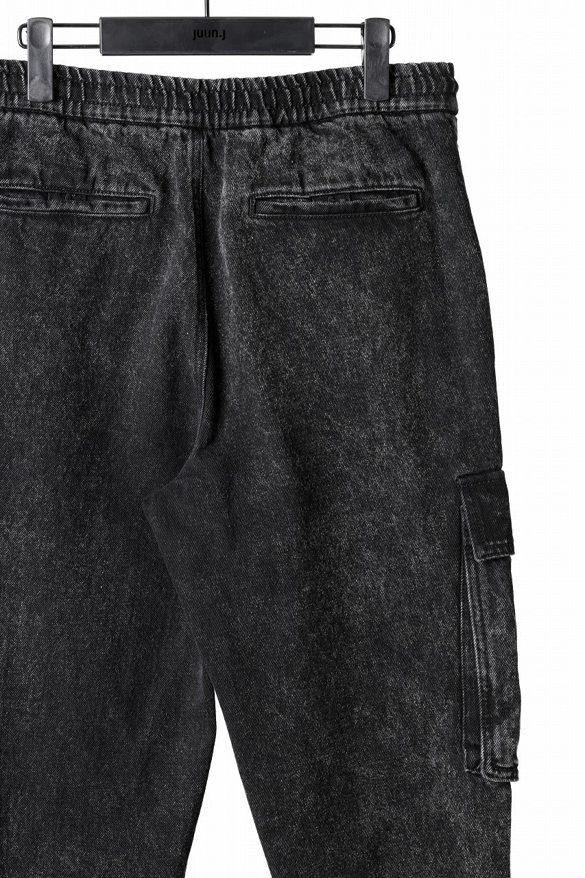 Load image into Gallery viewer, Juun.J Denim Cargo Jogger (BLACK)