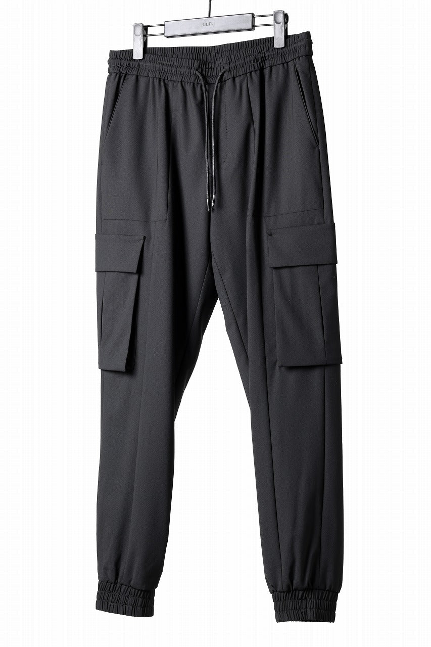 Load image into Gallery viewer, Juun.J Wool Blended Cargo Jogger (BLACK)