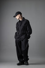 画像をギャラリービューアに読み込む, Ten c MIDLAYER FIELD JACKET / PIECE DYED CONYPE MICRO-FIBER (BLACK)