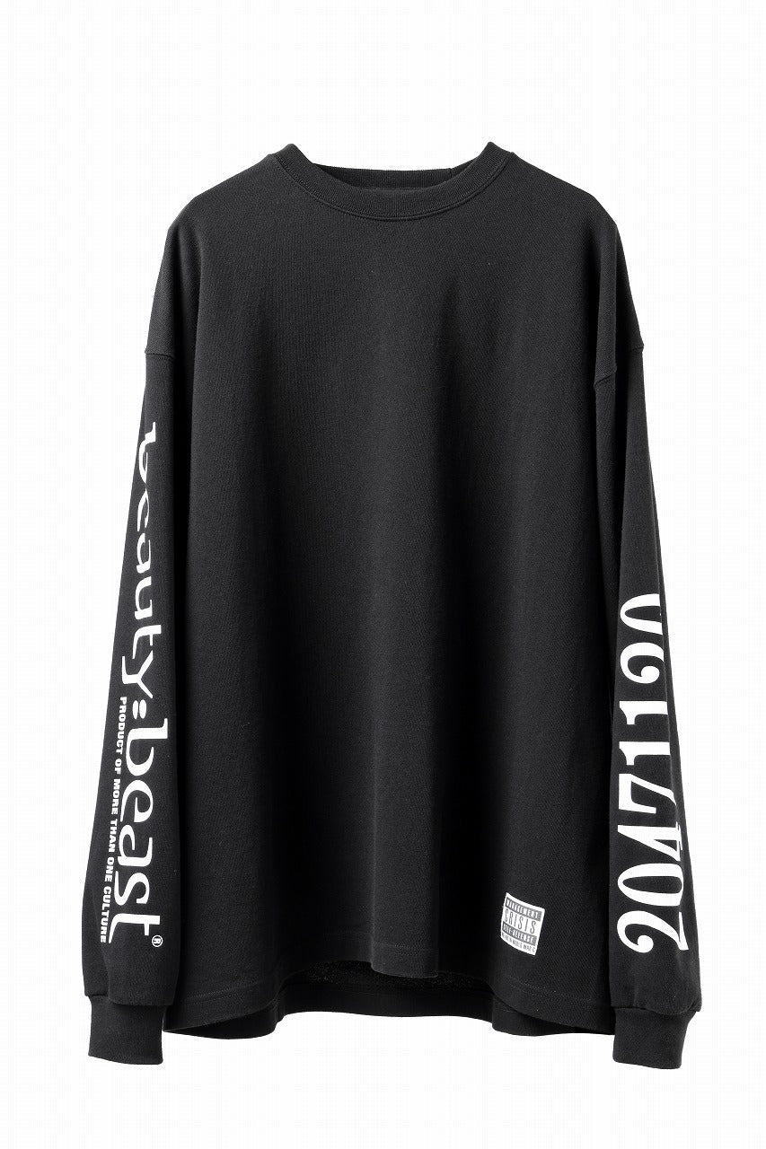 beauty : beast x 20471120 COLLABORATION L/S TEE _1 (BLACK)