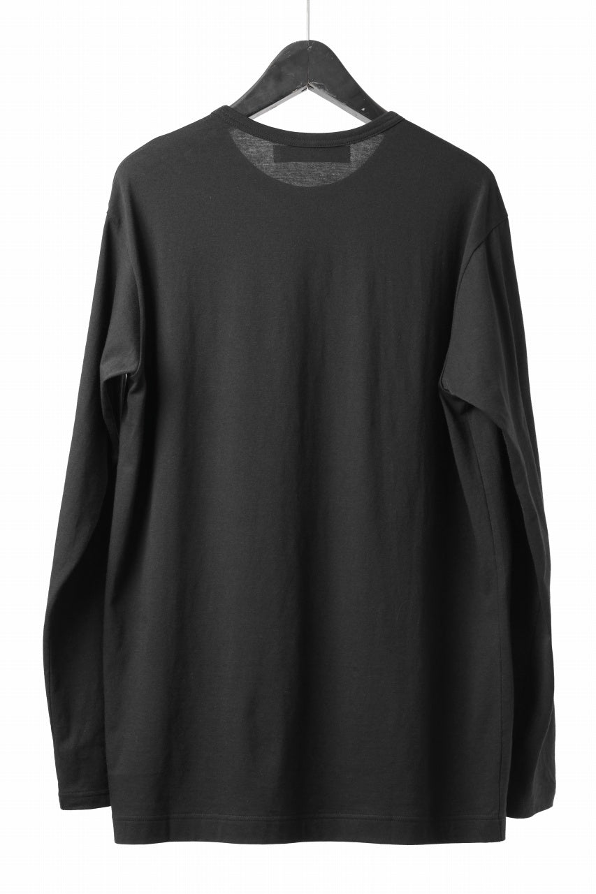 Load image into Gallery viewer, Y&#39;s for men LOGO PRINT LONG SLEEVE T-SHIRTS / 30/1 COMA COTTON (BLACK)