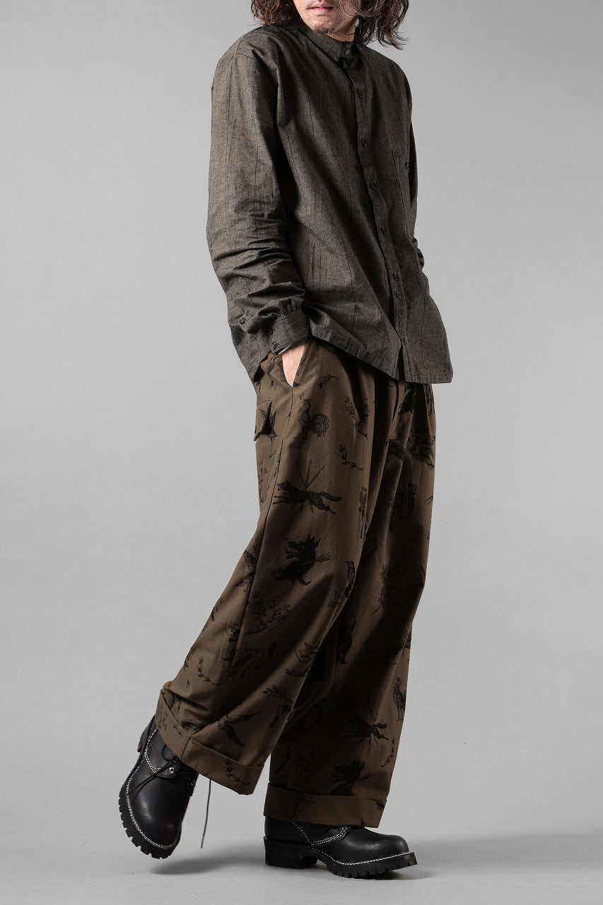 Load image into Gallery viewer, Aleksandr Manamis JACQUARD WIDE CROP PANT (NOIR NOIR)