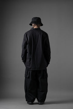 画像をギャラリービューアに読み込む, Ten c PADDED SHIRT / PIECE DYED COTTON/NYLON POPLIN (BLACK)