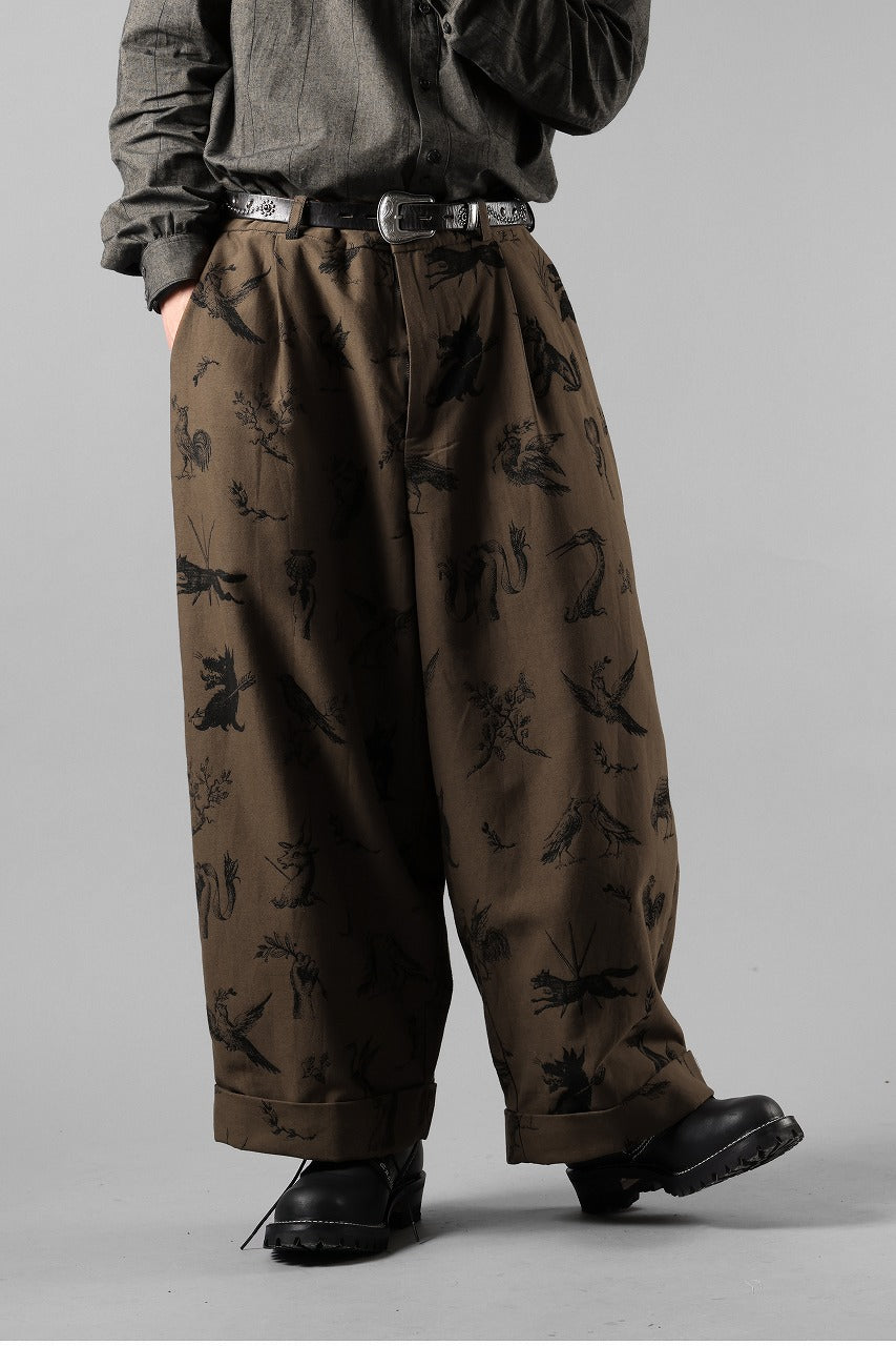 Load image into Gallery viewer, Aleksandr Manamis JACQUARD WIDE CROP PANT (NOIR NOIR)
