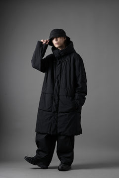 画像をギャラリービューアに読み込む, Ten c PADDED PARKA COAT / GARMENT DYED NYLON TACTEL (BLACK)