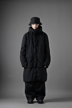 画像をギャラリービューアに読み込む, Ten c PADDED PARKA COAT / GARMENT DYED NYLON TACTEL (BLACK)