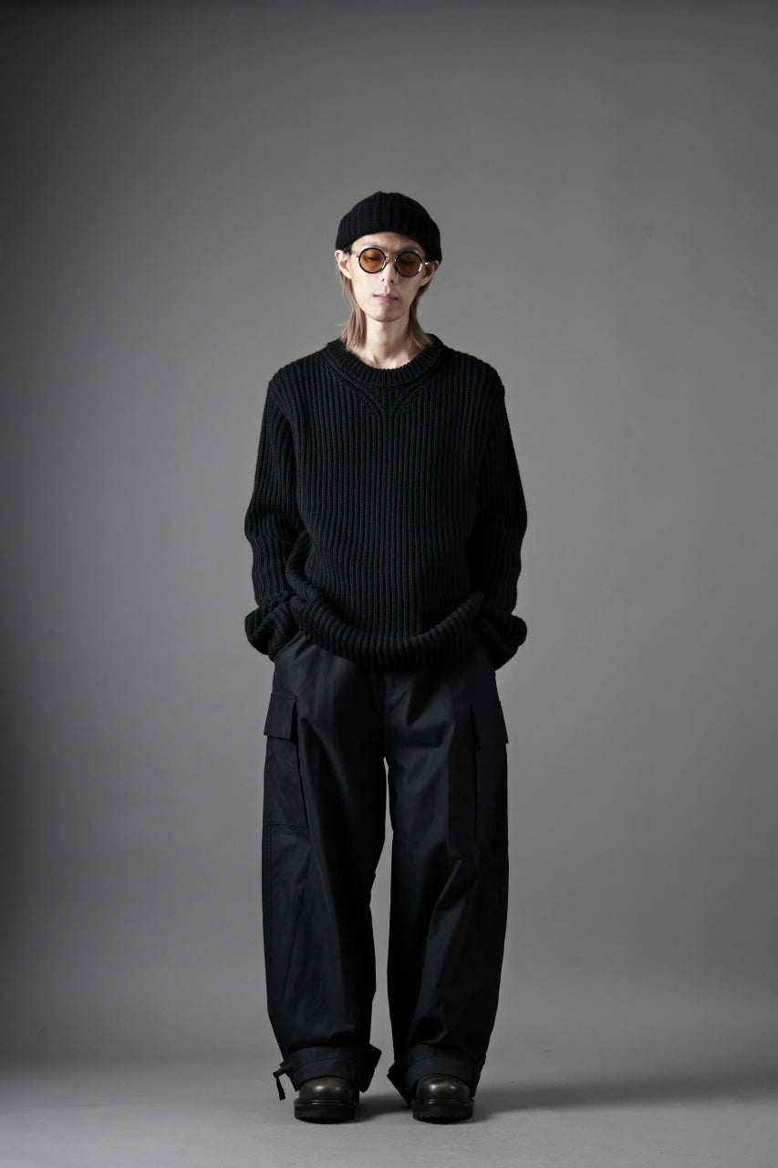 Ten c CARGO TROUSERS / PIECE DYED CONYPE MICRO-FIBER (BLACK)