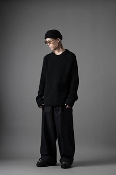 画像をギャラリービューアに読み込む, Ten c RIB SWEATER / MERINO WOOL EXTRA FINE (BLACK)