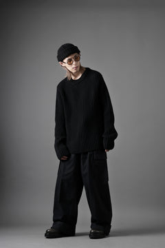 画像をギャラリービューアに読み込む, Ten c RIB SWEATER / MERINO WOOL EXTRA FINE (BLACK)