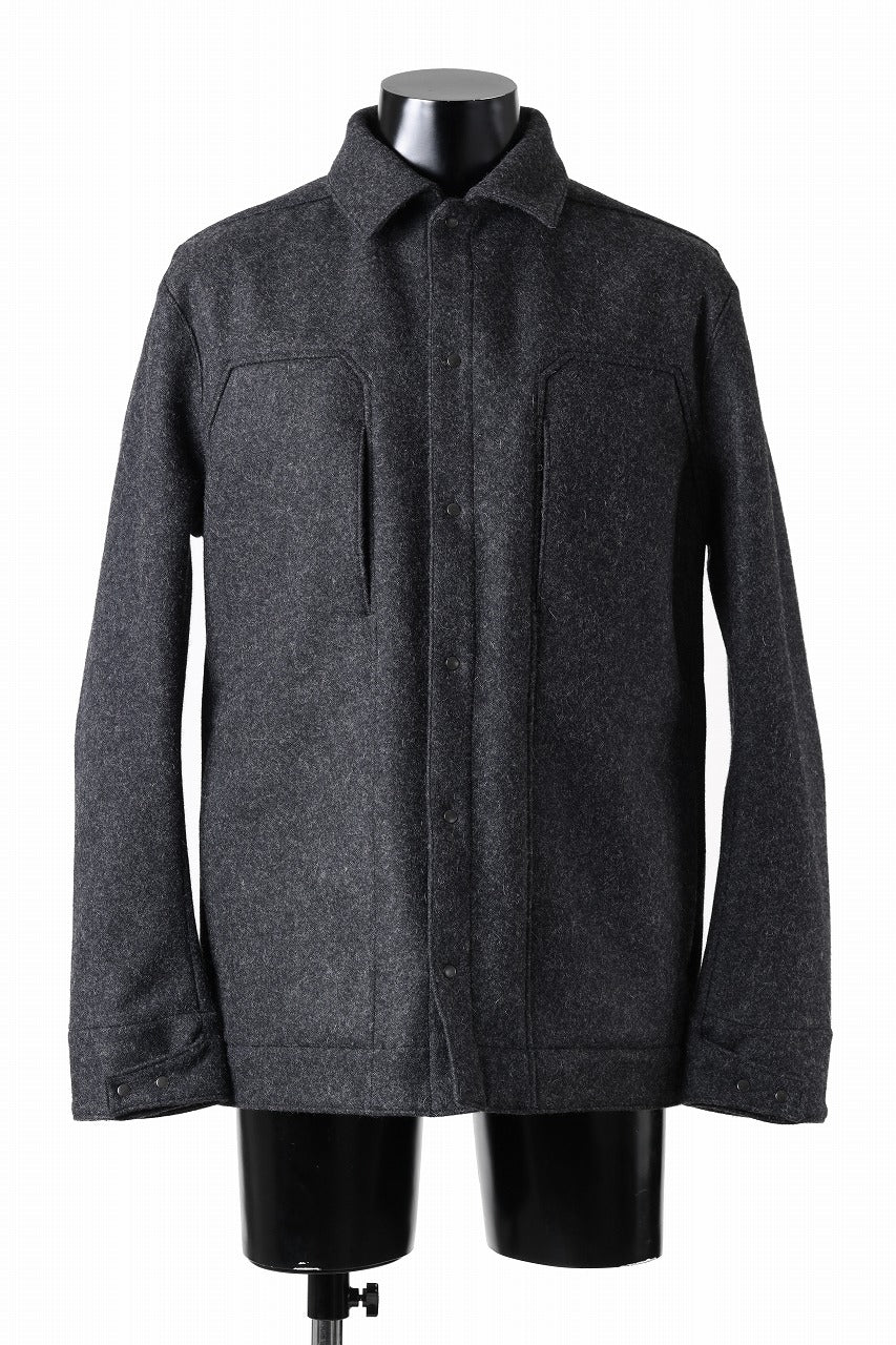 OPPOSE DUALITY 6 POCKET PANEL WORK JACKET / MELTON WOOL (BLACK)