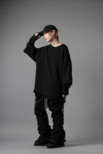 Load image into Gallery viewer, A.F ARTEFACT SIDE ZIP LAYERED PULLOVER / RIB KNIT JERSEY (BLACK)