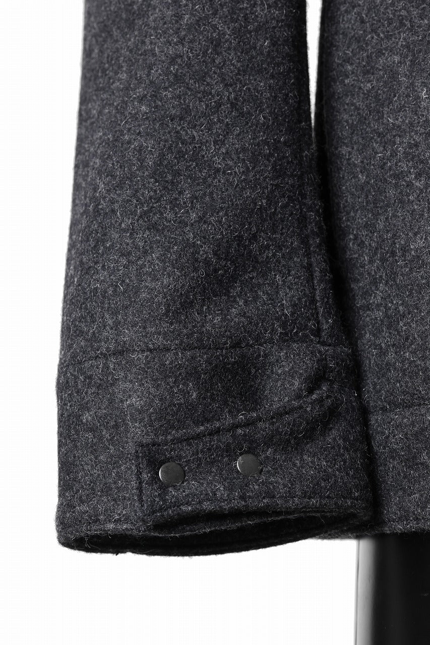 OPPOSE DUALITY 6 POCKET PANEL WORK JACKET / MELTON WOOL (BLACK)