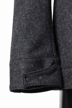 画像をギャラリービューアに読み込む, OPPOSE DUALITY 6 POCKET PANEL WORK JACKET / MELTON WOOL (BLACK)