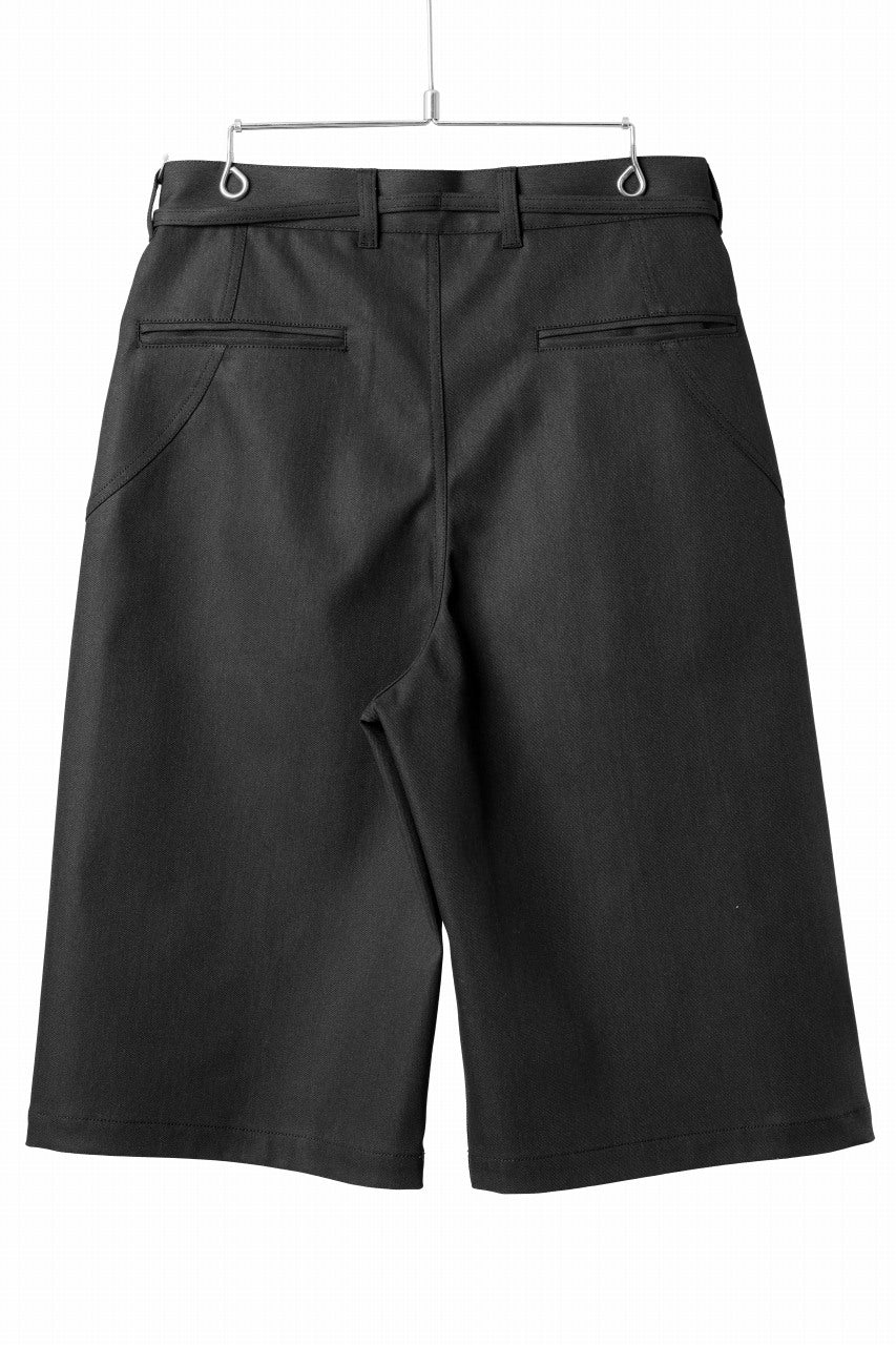 Load image into Gallery viewer, D-VEC TECH DENIM WIDE CROPPED TROUSERS / STRETCH TWILL (NIGHT SEA BLACK)