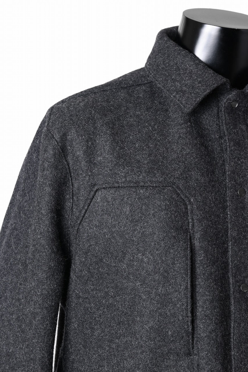 画像をギャラリービューアに読み込む, OPPOSE DUALITY 6 POCKET PANEL WORK JACKET / MELTON WOOL (BLACK)