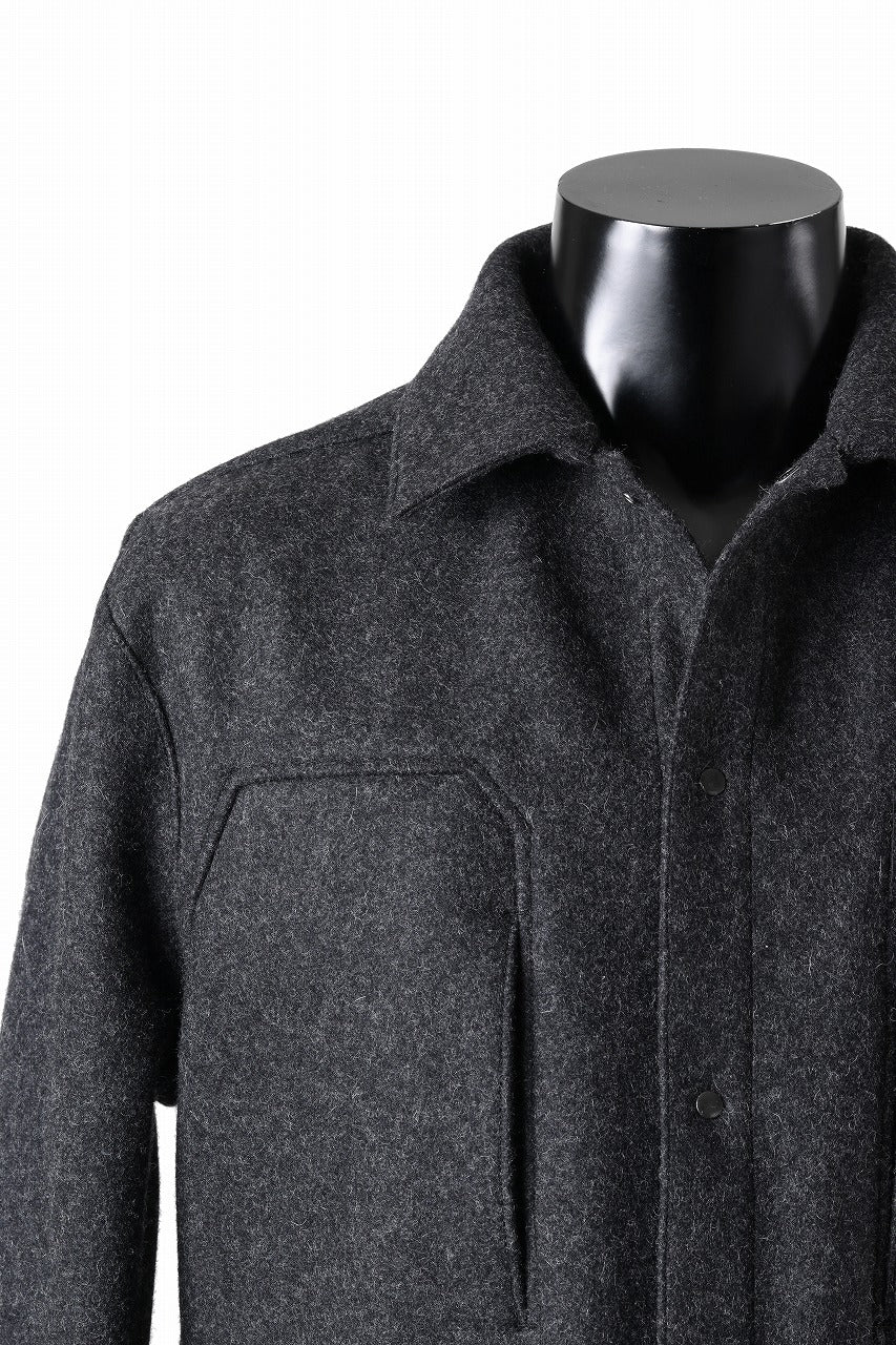 OPPOSE DUALITY 6 POCKET PANEL WORK JACKET / MELTON WOOL (BLACK)