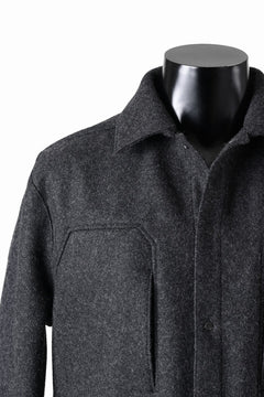 画像をギャラリービューアに読み込む, OPPOSE DUALITY 6 POCKET PANEL WORK JACKET / MELTON WOOL (BLACK)