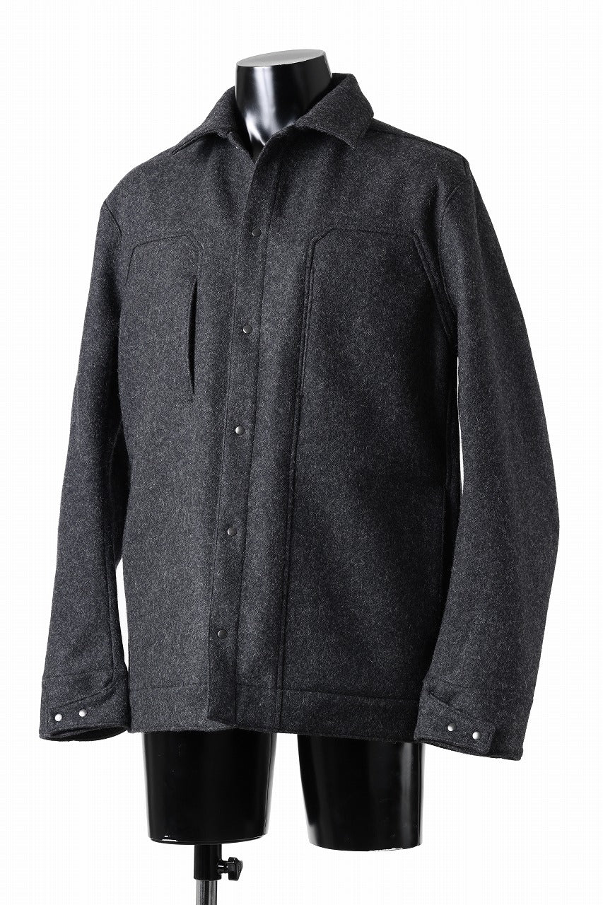 OPPOSE DUALITY 6 POCKET PANEL WORK JACKET / MELTON WOOL (BLACK)