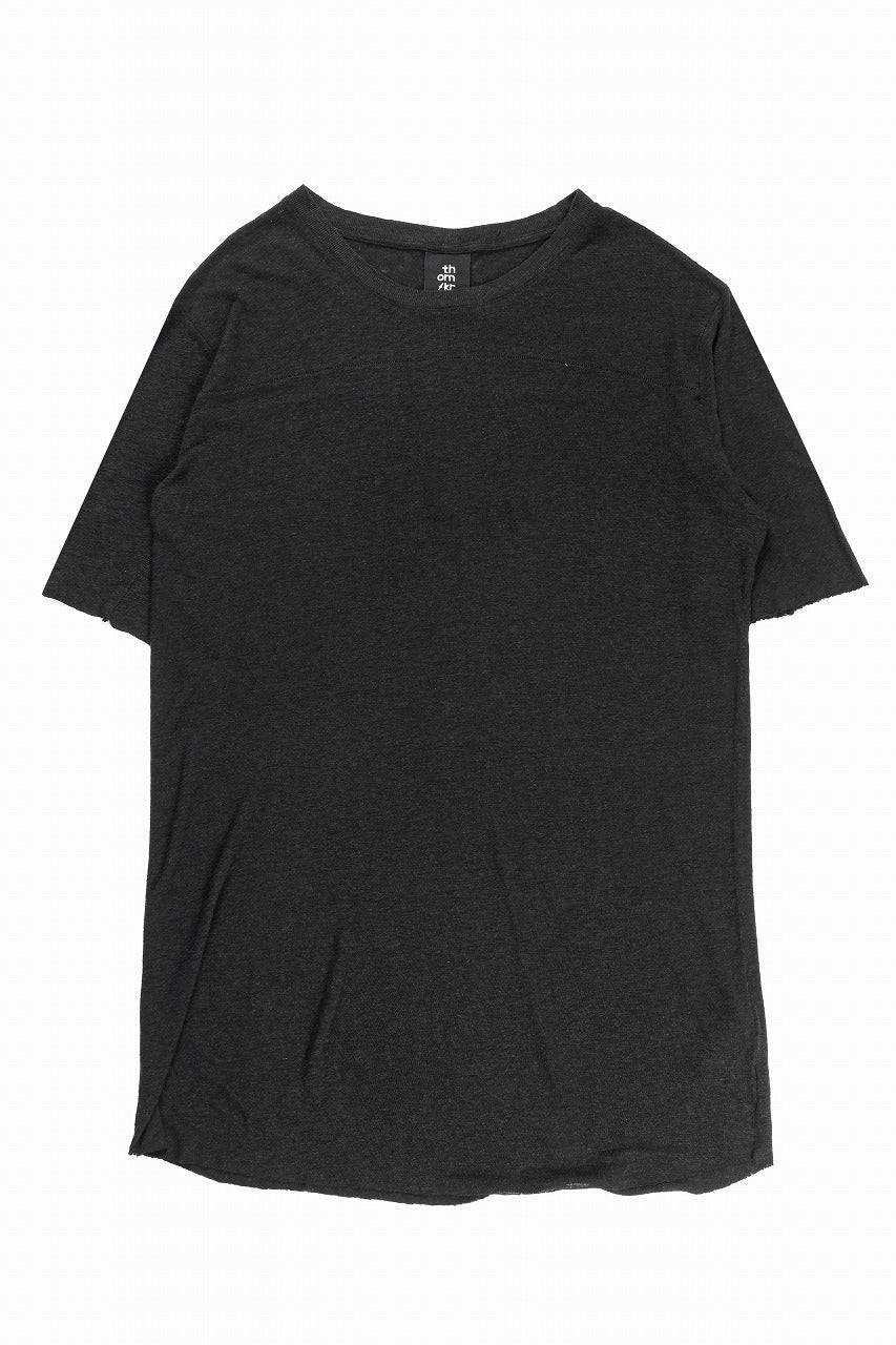 画像をギャラリービューアに読み込む, thom/krom SMOOTH FIT T-SHIRT / VISCOSE LINEN JERSEY (BLACK)