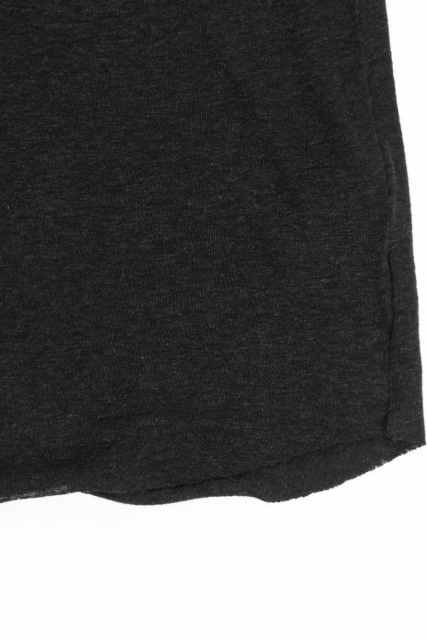 画像をギャラリービューアに読み込む, thom/krom SMOOTH FIT T-SHIRT / VISCOSE LINEN JERSEY (BLACK)