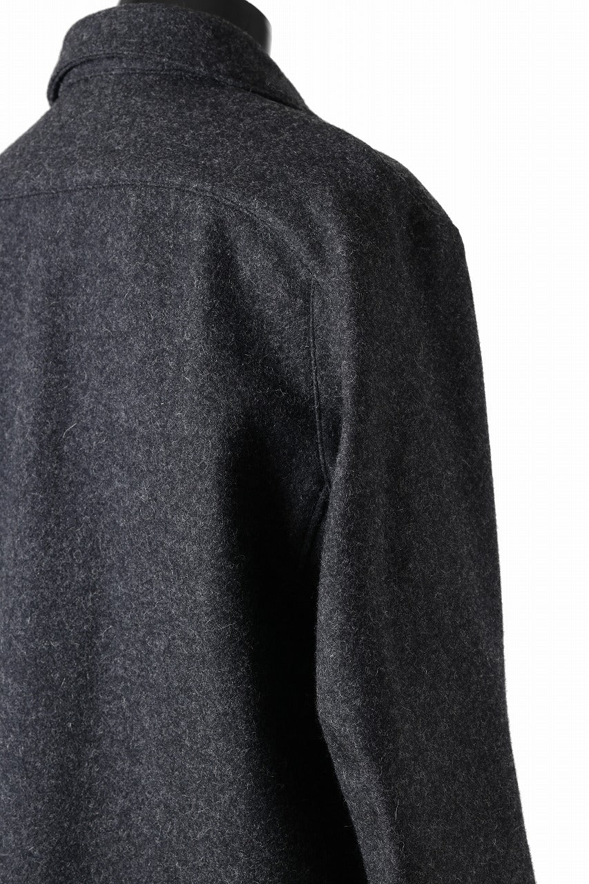 OPPOSE DUALITY 6 POCKET PANEL WORK JACKET / MELTON WOOL (BLACK)