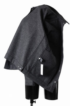 画像をギャラリービューアに読み込む, OPPOSE DUALITY 6 POCKET PANEL WORK JACKET / MELTON WOOL (BLACK)