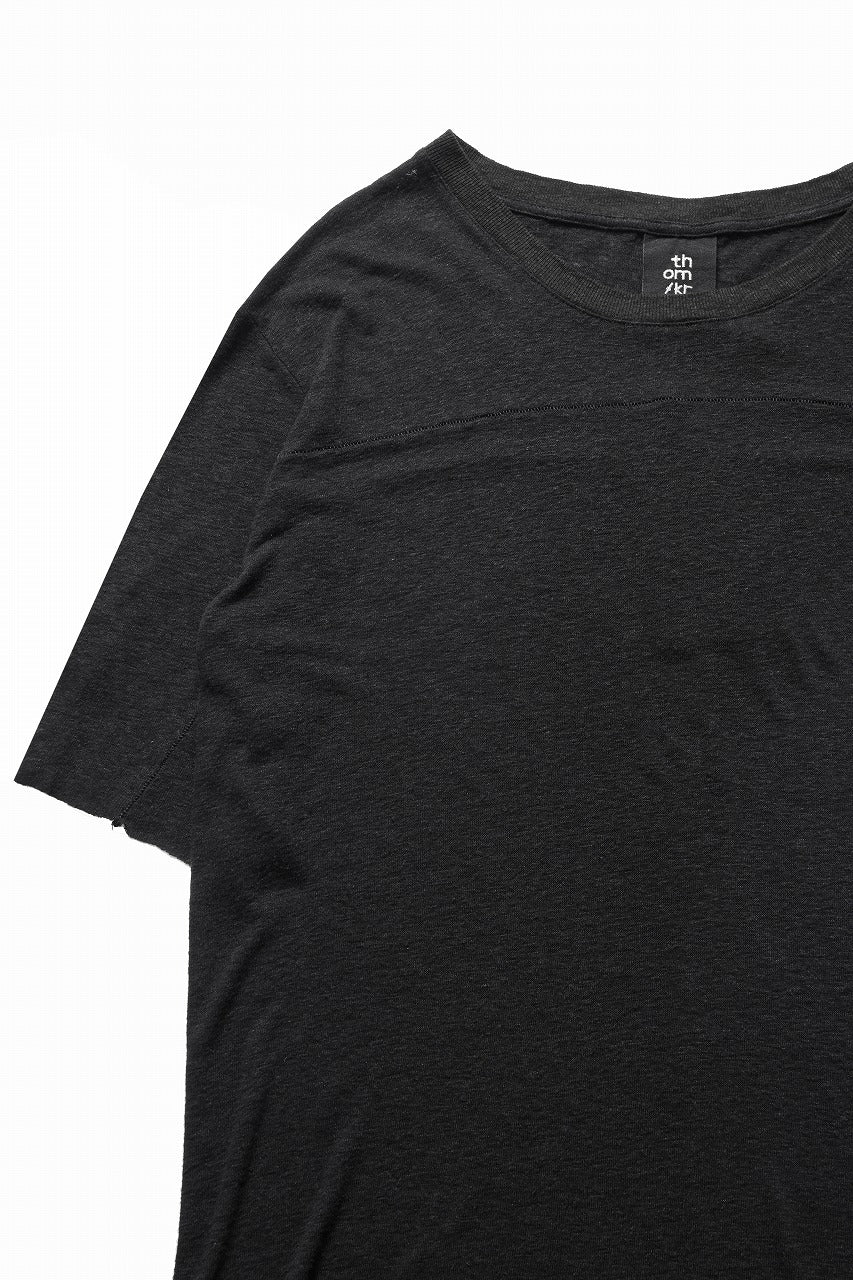 画像をギャラリービューアに読み込む, thom/krom SMOOTH FIT T-SHIRT / VISCOSE LINEN JERSEY (BLACK)