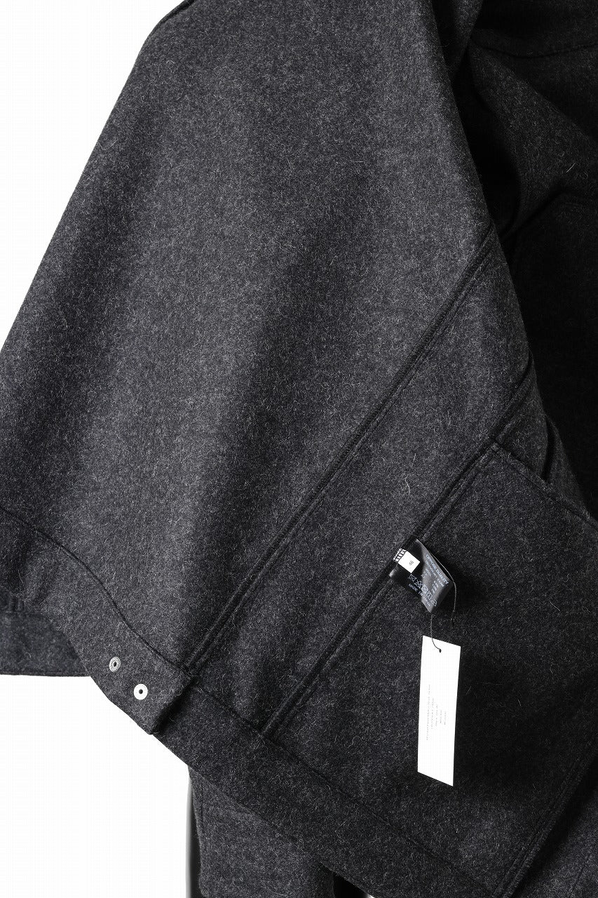 OPPOSE DUALITY 6 POCKET PANEL WORK JACKET / MELTON WOOL (BLACK)