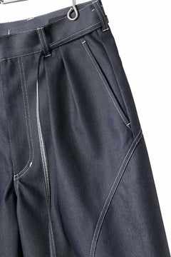 Load image into Gallery viewer, D-VEC TECH DENIM WIDE CROPPED TROUSERS / STRETCH TWILL (INDIGO)