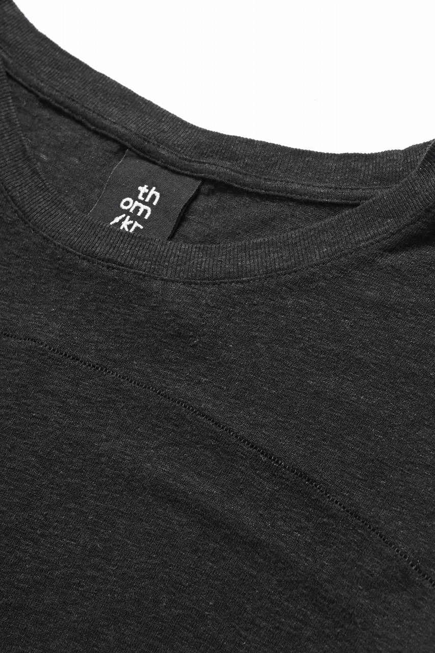 画像をギャラリービューアに読み込む, thom/krom SMOOTH FIT T-SHIRT / VISCOSE LINEN JERSEY (BLACK)