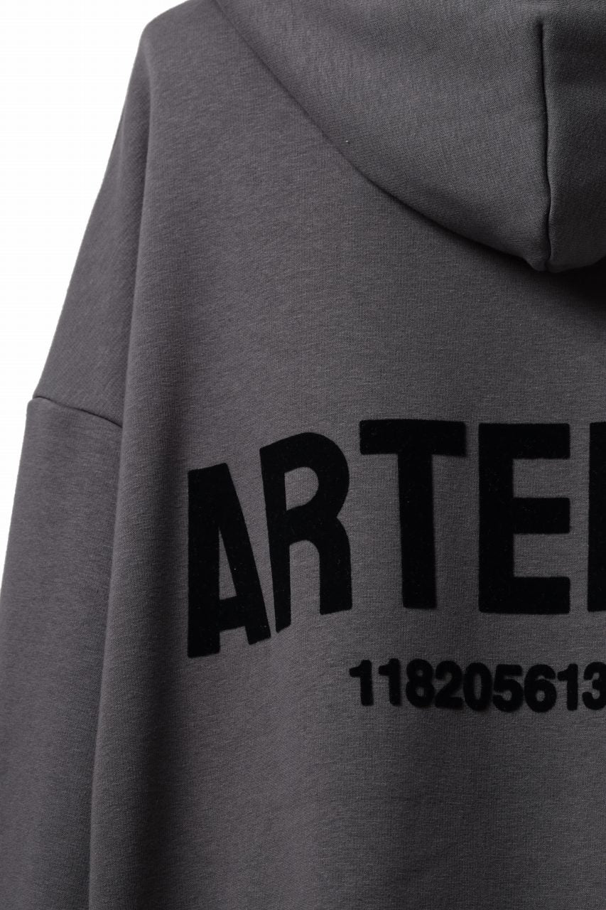 A.F ARTEFACT BOMBERHEAT® BACK LOGO HOODIE (DARK GREY)