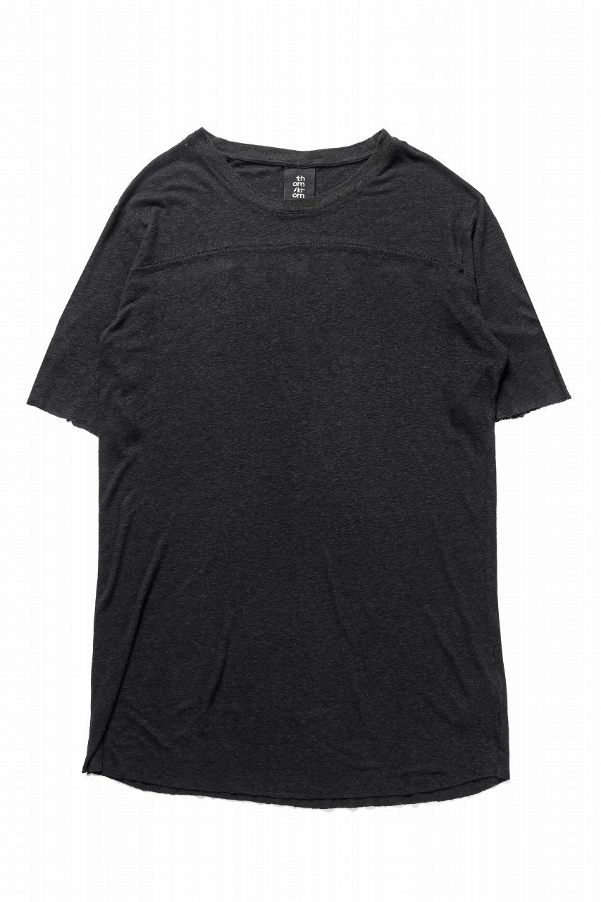 thom/krom SMOOTH FIT T-SHIRT / VISCOSE LINEN JERSEY (BLACK)