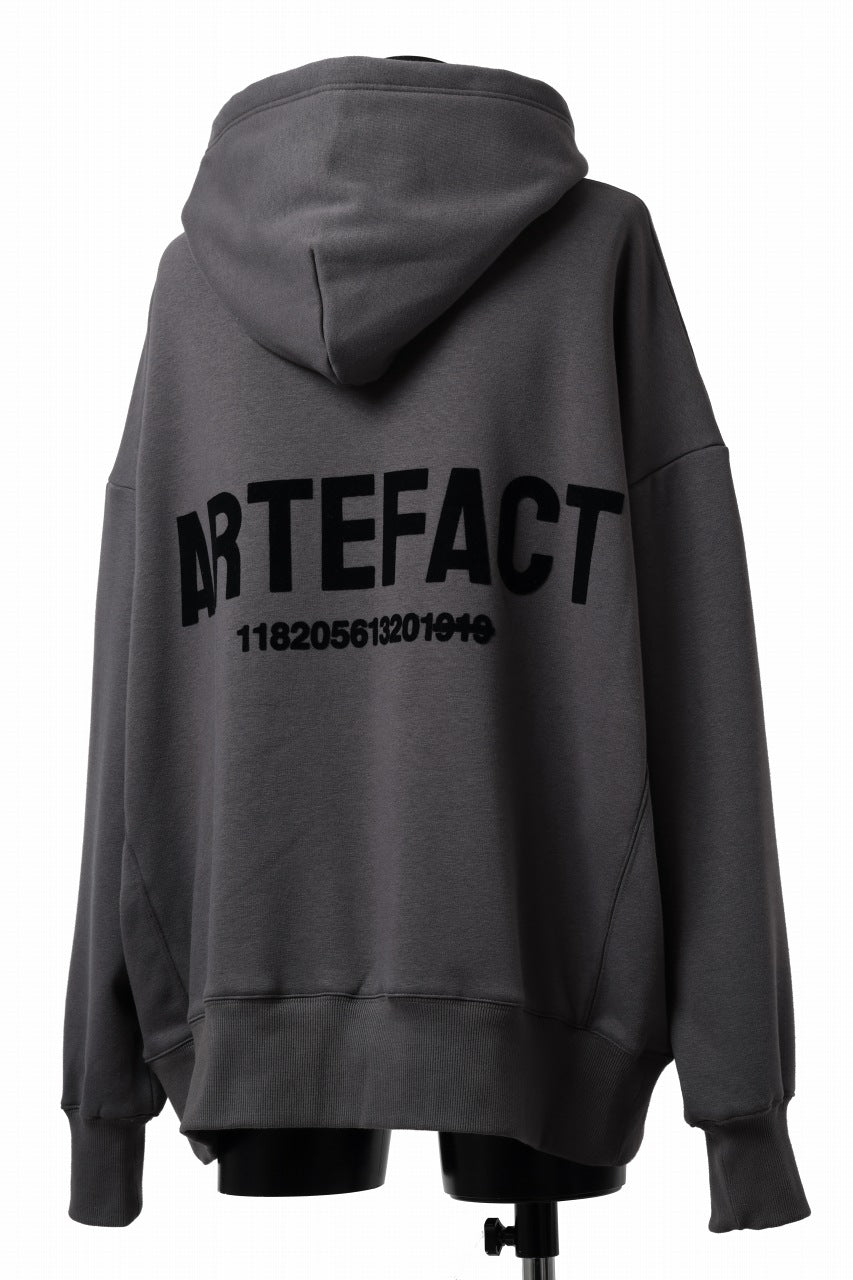 Load image into Gallery viewer, A.F ARTEFACT BOMBERHEAT® BACK LOGO HOODIE (DARK GREY)