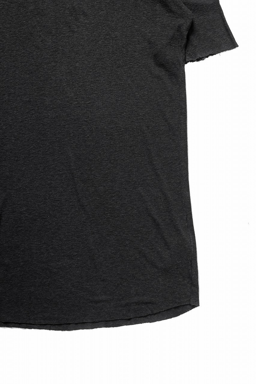 画像をギャラリービューアに読み込む, thom/krom SMOOTH FIT T-SHIRT / VISCOSE LINEN JERSEY (BLACK)