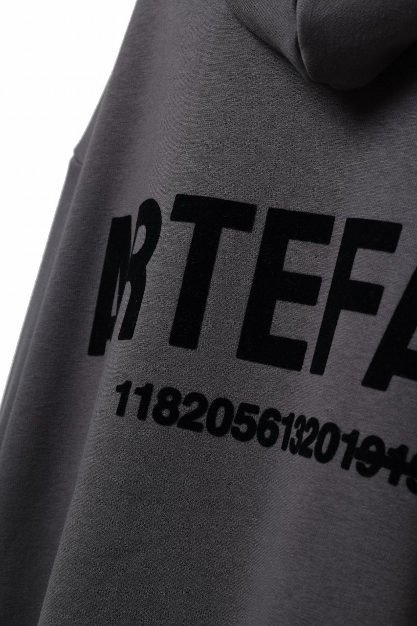 A.F ARTEFACT BOMBERHEAT® BACK LOGO HOODIE (DARK GREY)