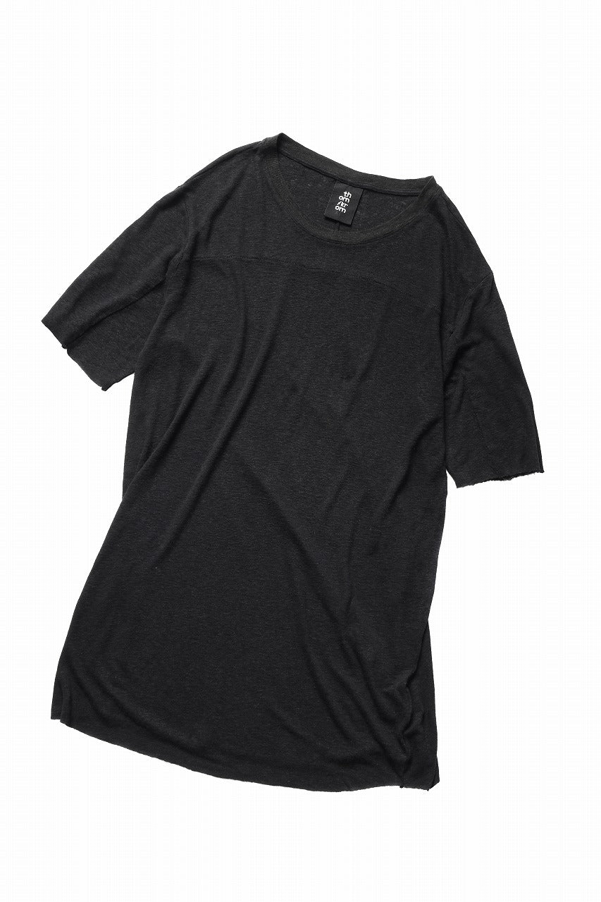 画像をギャラリービューアに読み込む, thom/krom SMOOTH FIT T-SHIRT / VISCOSE LINEN JERSEY (BLACK)