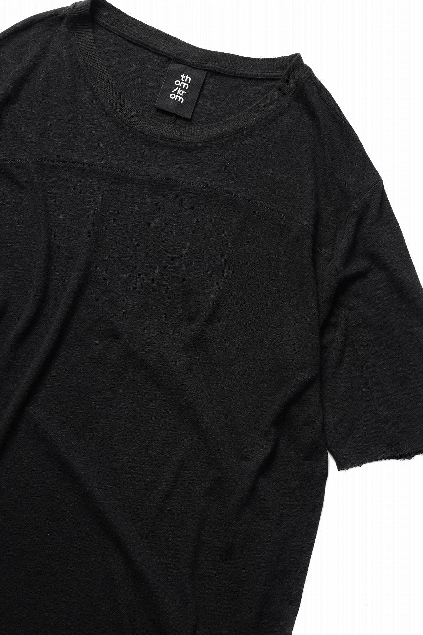 画像をギャラリービューアに読み込む, thom/krom SMOOTH FIT T-SHIRT / VISCOSE LINEN JERSEY (BLACK)
