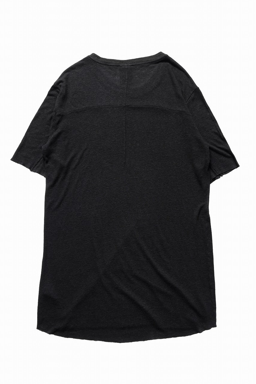 画像をギャラリービューアに読み込む, thom/krom SMOOTH FIT T-SHIRT / VISCOSE LINEN JERSEY (BLACK)