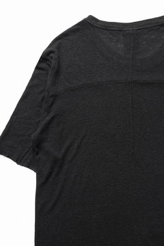 画像をギャラリービューアに読み込む, thom/krom SMOOTH FIT T-SHIRT / VISCOSE LINEN JERSEY (BLACK)