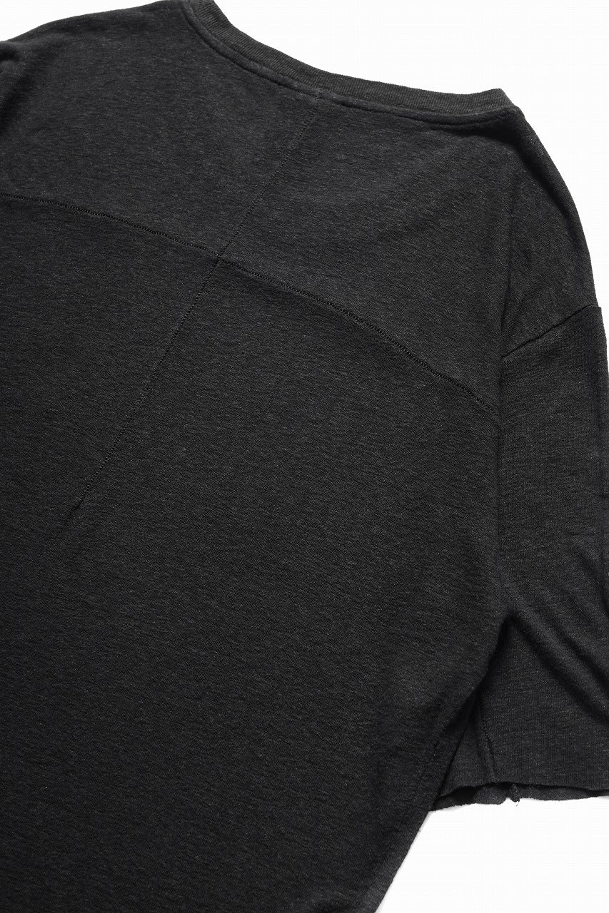 画像をギャラリービューアに読み込む, thom/krom SMOOTH FIT T-SHIRT / VISCOSE LINEN JERSEY (BLACK)