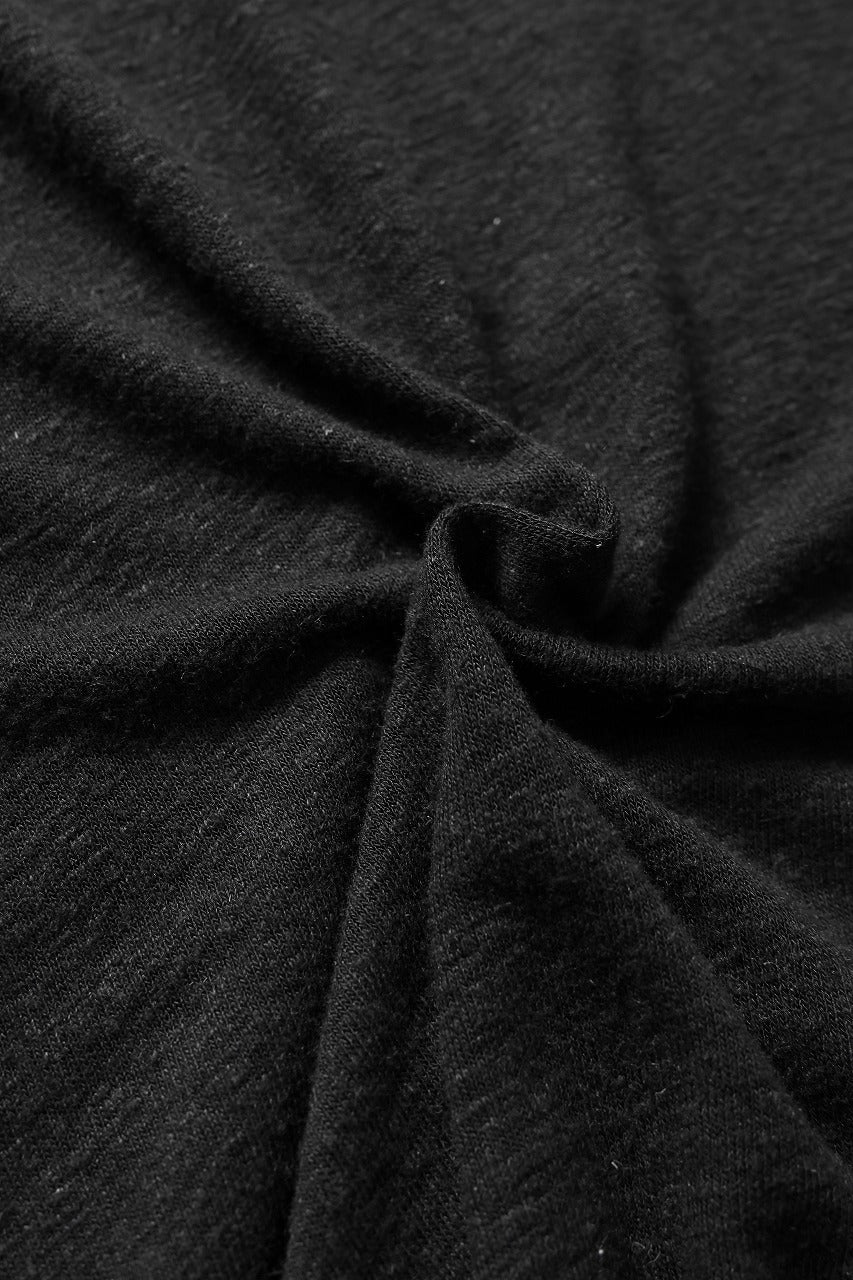 画像をギャラリービューアに読み込む, thom/krom SMOOTH FIT T-SHIRT / VISCOSE LINEN JERSEY (BLACK)