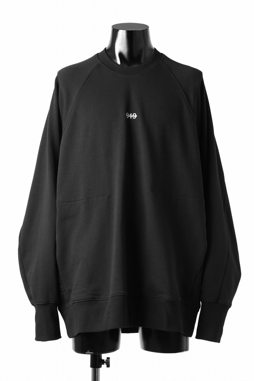 A.F ARTEFACT RAGLAN SWEAT TOP / PRINT BACK LOGO (BLACK)