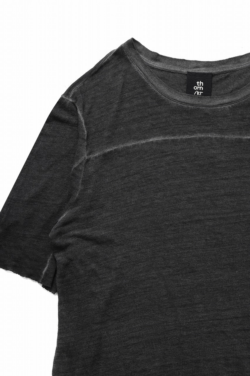 画像をギャラリービューアに読み込む, thom/krom SMOOTH FIT T-SHIRT / VISCOSE LINEN JERSEY (BLACK OIL)