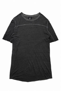 thom/krom SMOOTH FIT T-SHIRT / VISCOSE LINEN JERSEY (BLACK OIL)